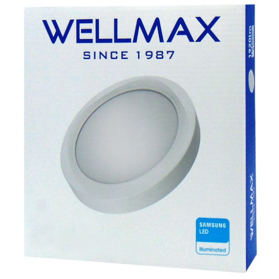 ΦΩΤΙΣΤΙΚΟ LED DOWNLIGHT ΕΠΙΤΟΙΧΟ Φ225 18W 1440LM 6500K WELLMAX