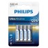 PHILIPS Ultra αλκαλικές μπαταρίες LR03E4B/10, AAA LR03 1.5V, 4τμχ