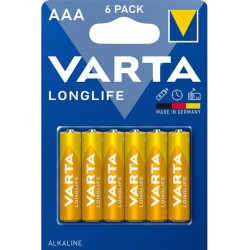 Varta LongLife Αλκαλικές Μπαταρίες AAA 1.5V 6τμχ