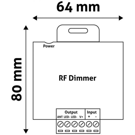 Avide Λωρίδα LED 12V 144W Dimmer 5 πλήκτρων RF Τηλεχειριστήριο και ελεγκτής