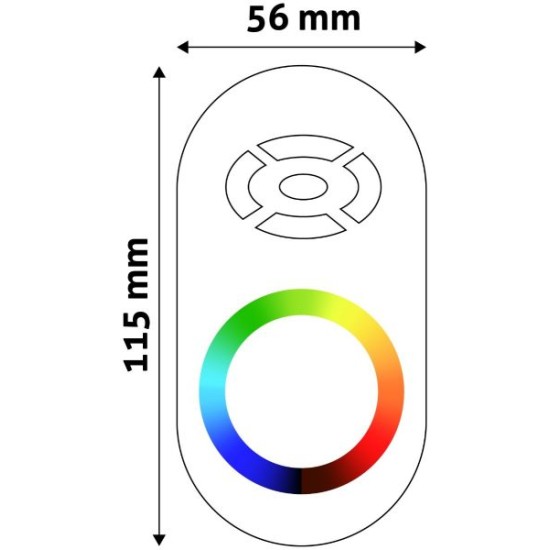 Avide Λωρίδα LED 12V 216W RGB 5 πλήκτρα RF Τηλεχειριστήριο και έλεγχος αφής