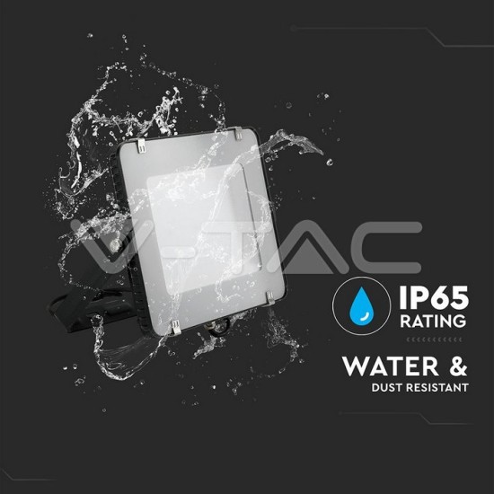 V-TAC Στεγανός Προβολέας IP65 Ισχύος 150W με Ψυχρό Λευκό Φως σε Μαύρο χρώμα 477