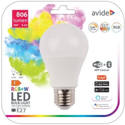 Avide Smart LED Globe A60 9.4W RGB+W WIFI + BLE APP Control