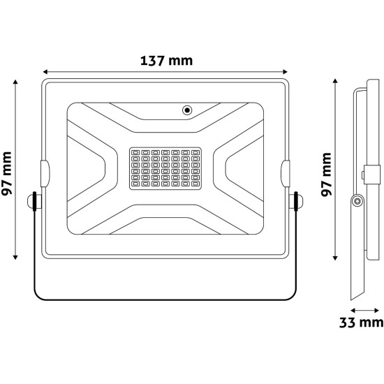 Avide LED Flood Light Slim SMD 30W RGB με τηλεχειριστήριο υπερύθρων